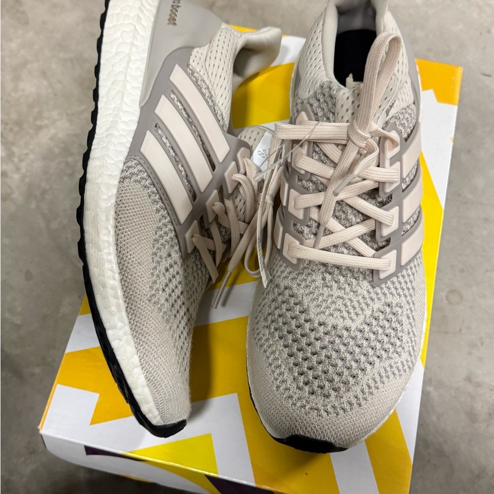 Adidas Light Tan Knit Sneakers - Picture 3 of 10